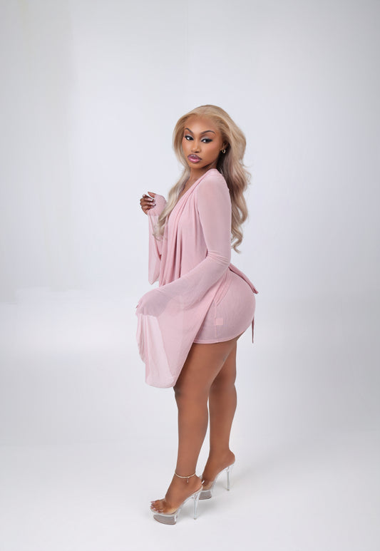 Silk Intentions Draped Plunge Dress