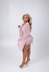 Silk Intentions Draped Plunge Dress